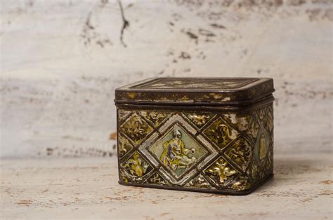 decorated metal box|decorative metal boxes with lids.